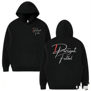 1Percentfutbol Cursive Essentials Black Hoodie
